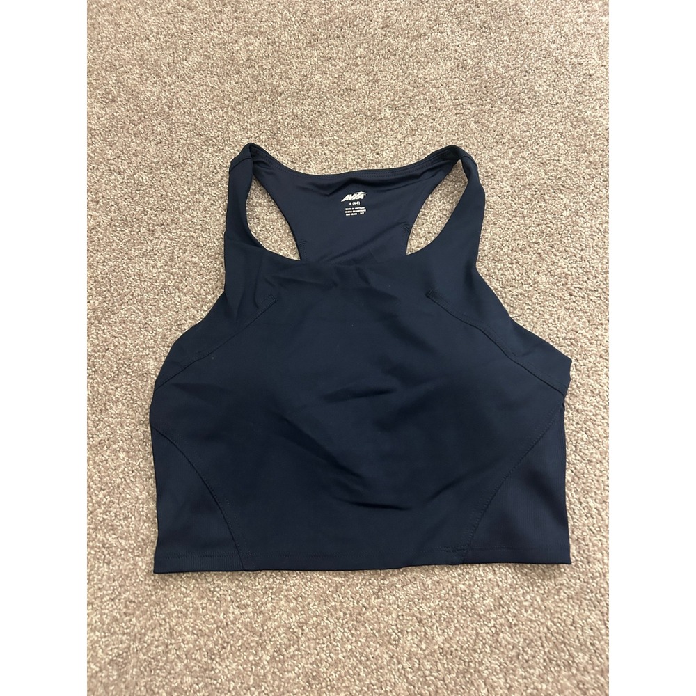 Avia Sports Bra Womens S Navy Blue Excellent High Neck Racerback Activewear